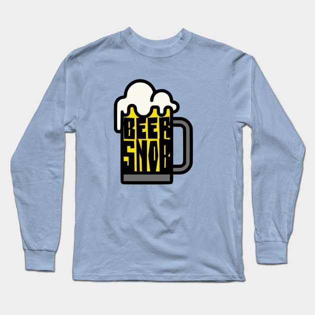 Beer Snob Long Sleeve T-Shirt by MidniteSnackTees